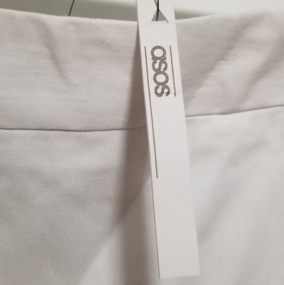 NWT ASOS 🇬🇧 White A-line mini skirt scalloped hem - Picture 3 of 7
